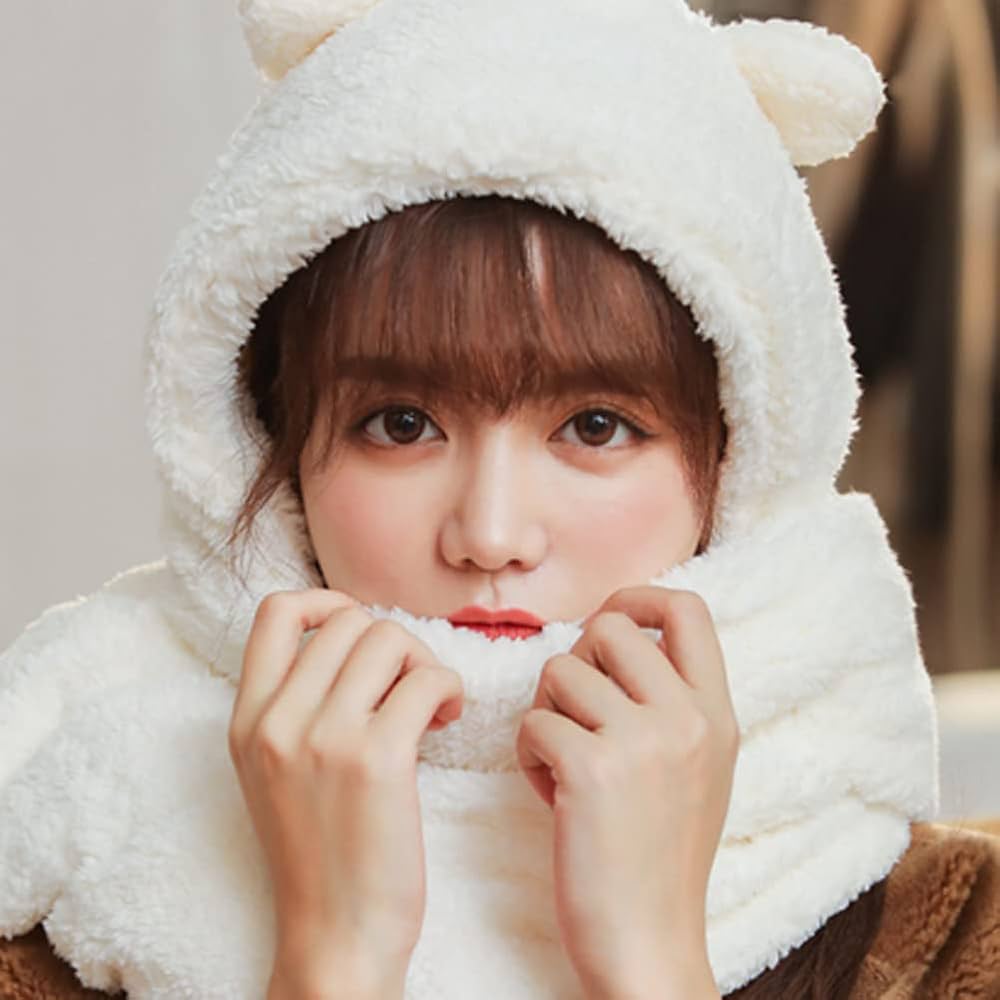 Piece de Lucie ミトン付きマフラーキャップ